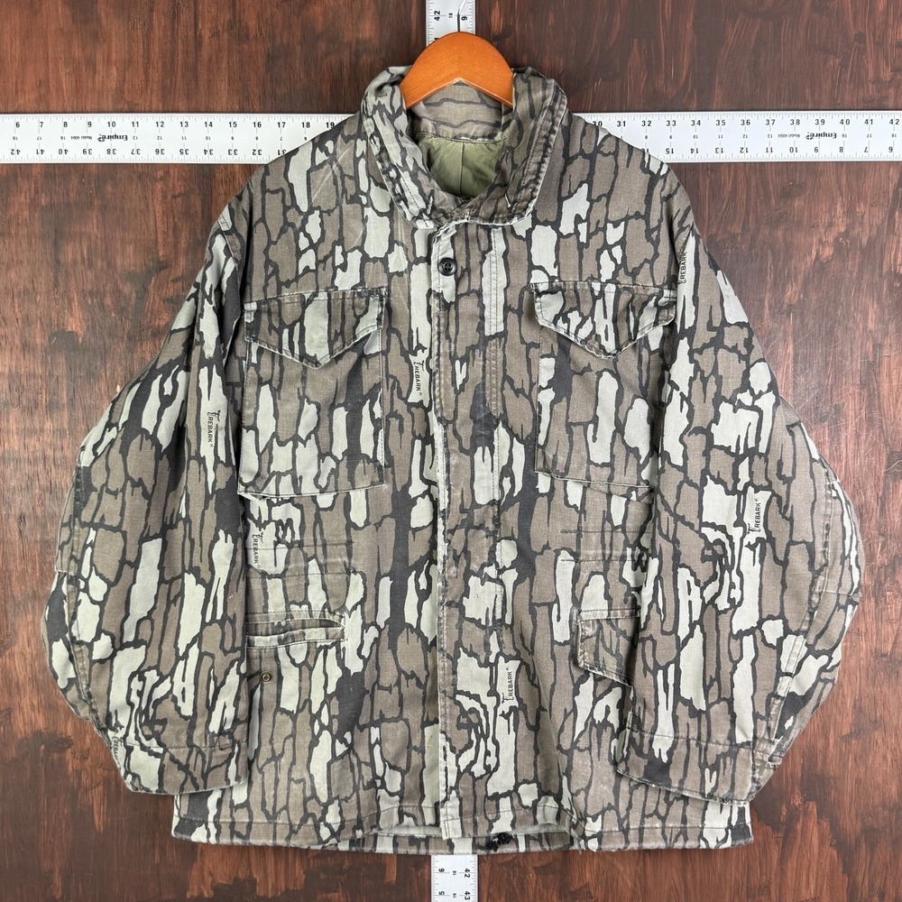 Trebark Camo Streetwear Jacket Hunting Shirt Gray USA Made Men's Medium Regular‎
